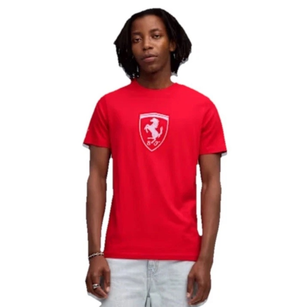 Scuderia Ferrari Men’s XL Sportswear Tonal Shield Tee Logo Red Car Collector
